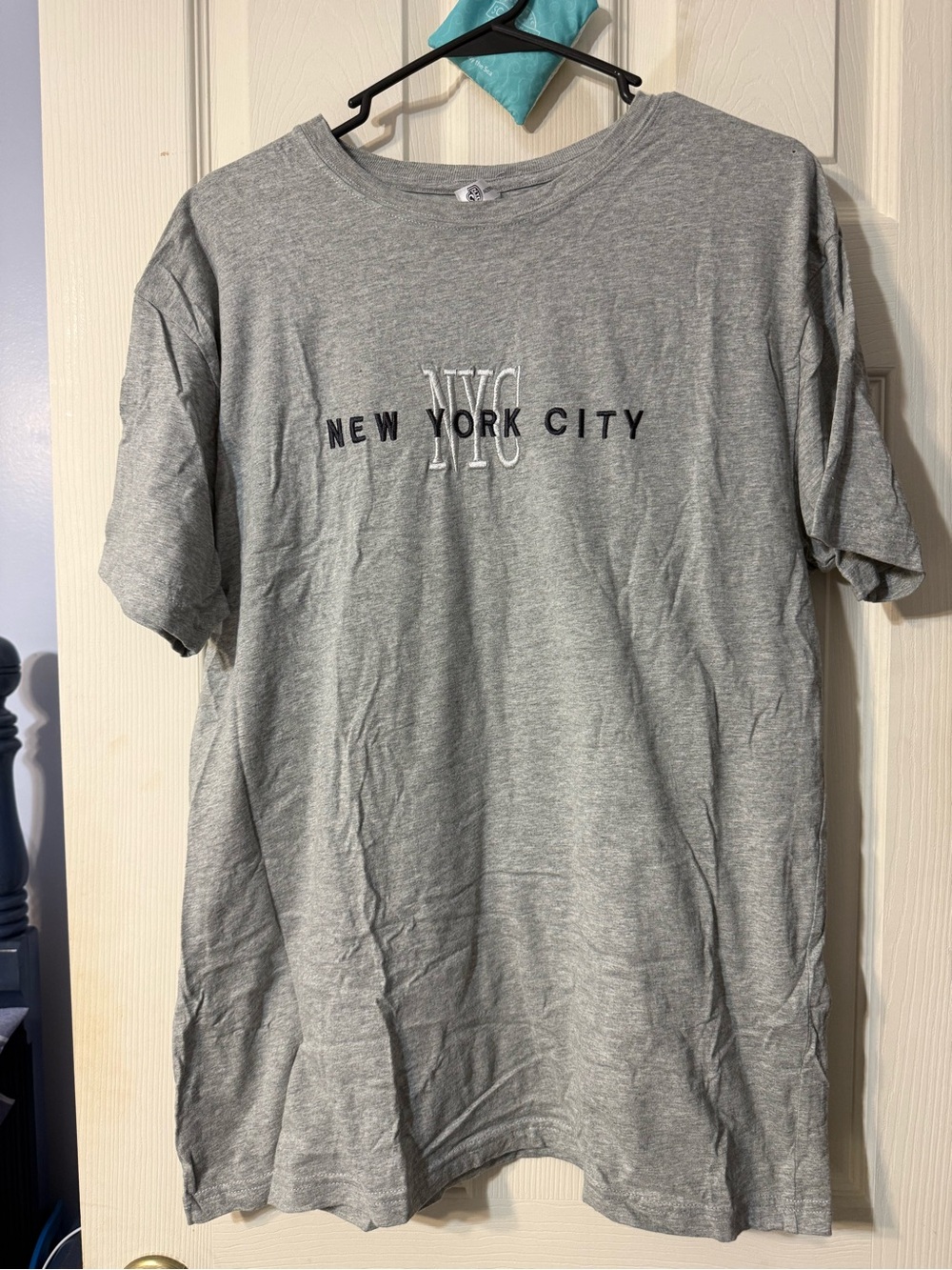 Men's Gray 'NYC New York City' Short Sleeve Graphic Tee